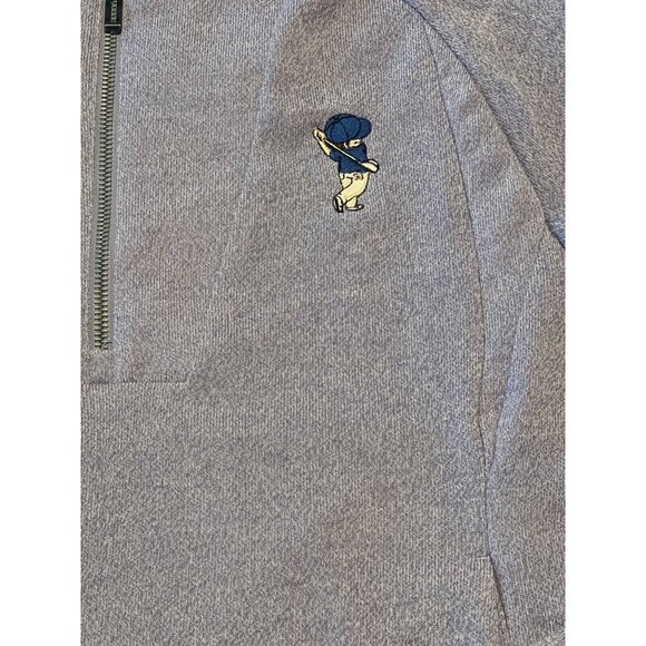 Dunning  Heather Purple Pullover Hoodie Half-Zip Embroidered Golfer Logo  Size M - Picture 2 of 8
